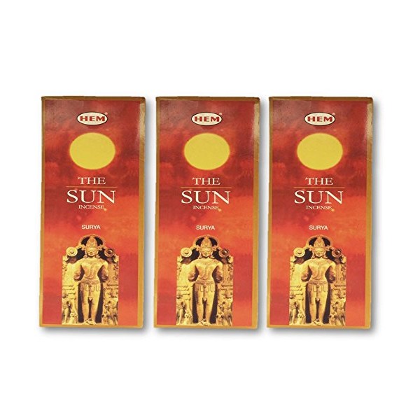 HEM Stick Incense / Hexagon Incense / Hexa Pack (18 Boxes) 3 Case Set (Sun)