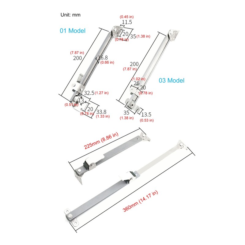 I-EASYDWW Casement Window Hinges, Stays, Stopper, Brace, Lock - Windproof