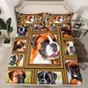 Feelyou Boxer Dog Fitted Sheet Twin Size Cute Dog Puppy