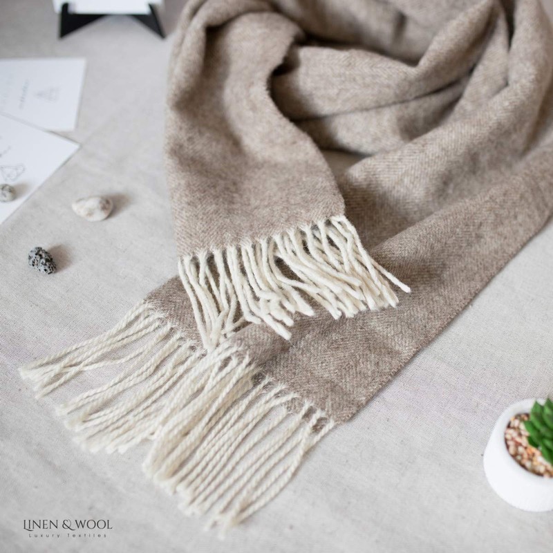 Linen & Cotton Classico Unisex 100% Merino Wool Scarf with