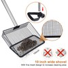10in Wide Stainless Steel Chicken Poop Scooper with Adjustable Handle,36"-62"
