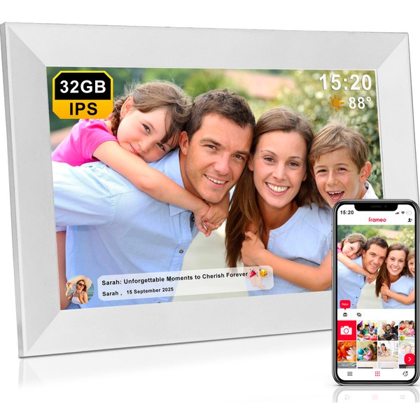 Frameo 10.1 Inch 32GB Digital Picture Frame, Smart WiFi Photo