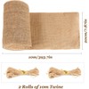 Jute Table Runner, 10 m x 30 cm, Beige Jute