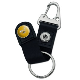 GRAPHICS & MORE Alabama Sate Primary Logo Keychain with Leather Fabric Belt Clip-On Carabiner