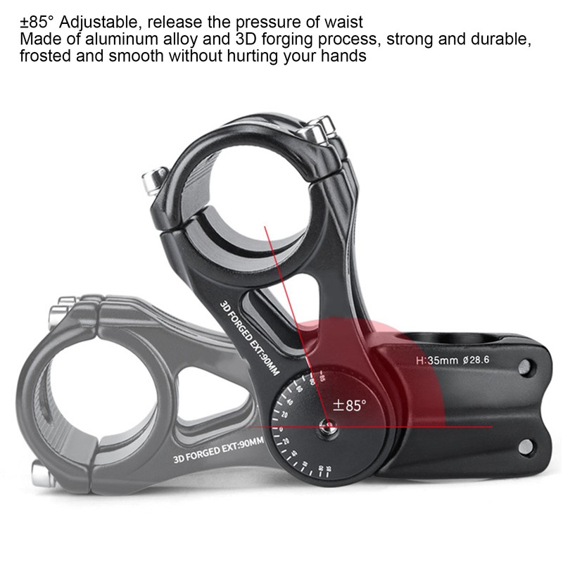Aluminum Alloy Mountain Bicycle Adjustable Hollow Handlebar Stem Cycling Stems