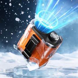 12000MAh Portable Waist Fan, 100 Speeds 17000RPM Strong Airflow, Belt Fan with up to 45H of Working Time, Flashlight,Rechargeable Wearable Personal Fans for Outdoor