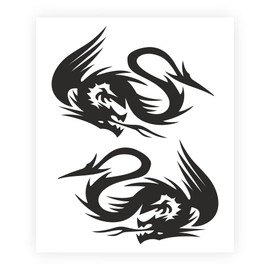 Quattroerre Supershaped Die-Cut Dragons for Car, Black, 10 x 12 cm