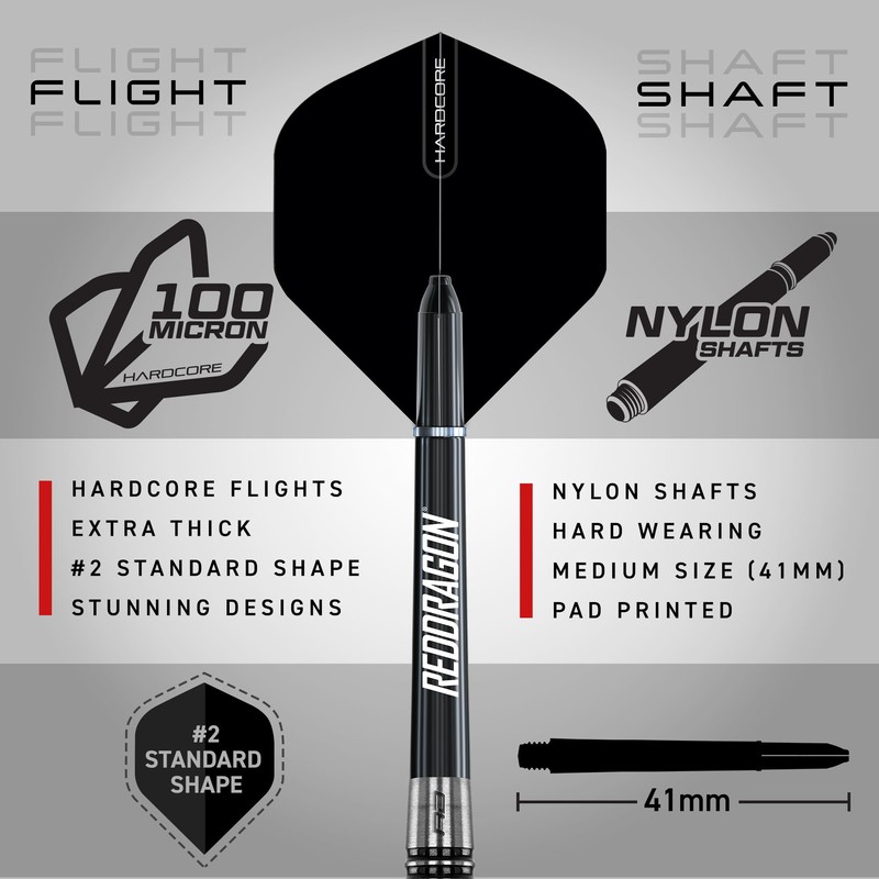 Red Dragon PEGASUS 80% TUNGSTEN STEEL DARTS SET - 25