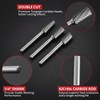 JUSTOOL 10PC Carbide Burr Set 1/4" Shank Double Cut Die