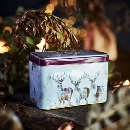 New English Teas Christmas Stag Tea Tin with 40 English Breakfast Teabags