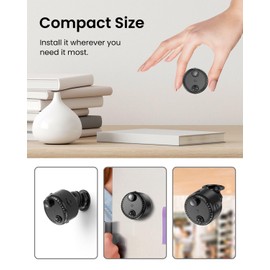 VIDCASTIVE 4K Mini WiFi Indoor Camera Wireless Nanny Cam with Night Vision, AI Motion Detection, Long Battery Life, Cloud & SD Storage
