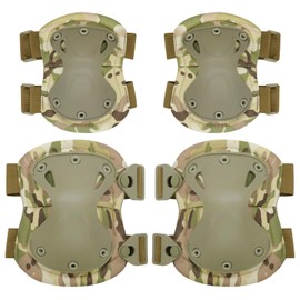 Qavctw Tactical Knee and Elbow Pads Set for Combat Airsoft Paintball Knee Protection Guard Pads Cycling Skateboarding Safety Gear Protective Guard Pads