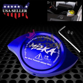 JDMBESTBOY Blue Billet Aluminum Radiator Protector Pressure Cap Cover Car High Performance