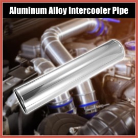 ACROPIX OD 102mm 4" Length 20" 500mm Aluminum Alloy Tube Intercooler Pipe Straight Air Intake Tube Silver Tone for Car Car Parts