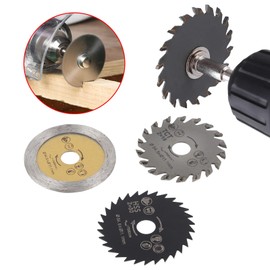 Rotary Drill Saw Blades, 3pcs 54.8mm HSS Mini Wood Circular Saw Blade Cutting Blade Rotary Tool Mandrel Saw Disc Wheel for Drills Rotary Tools