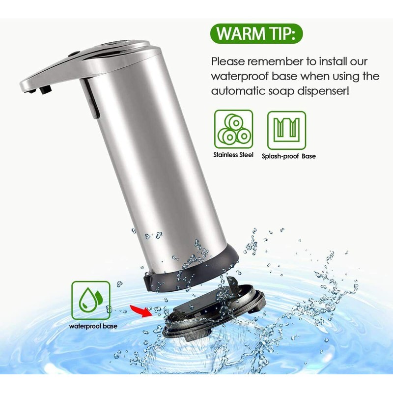 Unbranded Stainless Steel Automatic Soap Dispenser Touch less Smart Infrared