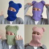 Joytrends Winter Hat Warm Hooded Scarf Hat Balaclava Knit Skull
