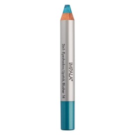 IMPALA | Jumbo 3-in-1-Stift, Farbe 14 Blau Metallic | Lidschatten, Lippenstift und Rouge | Perfekte Verblendbarkeit | Weiche, lang anhaltende Textur | Intensive Farben | Einfach anzuwenden