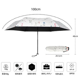 折りたたみ傘 日傘 UVカット100％遮光 傘 日傘 折りたたみ 軽量 手動開閉 折り畳み傘 UVカット 遮熱 紫外線遮断 6本骨 コンパクト 傘 携帯便利 メンズ レディース (四色の花)