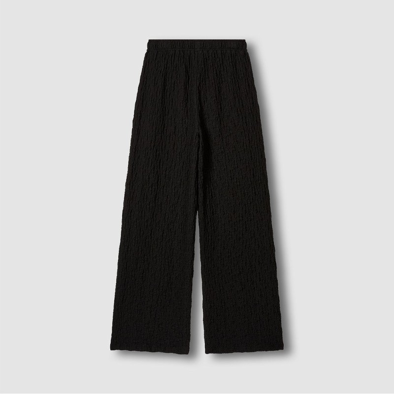 JAJU [JAJU] Women's Crinkle Wide Pants_Black