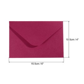 PATIKIL Mini Envelopes, 50 Pack Gift Cards Business Cards Envelope for Greeting Weddings, Dark Red