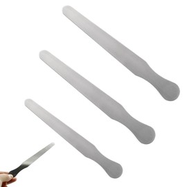 Pack of 3 Stainless Steel Tongue Depressors, Stainless Steel Tongue Depressors for Crafts, Beauty Salon, Dental Examination (14 cm + 16 cm + 18 cm)