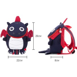 ITODA Kids Toddlers Cute Dinosaur Walking Safety Harness Backpack Walker's Bag With Reins Belts Travel Racksack Cartoon Nursery School Bag Daypack for Boys Girls 1-7Years Old