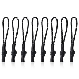 8pcs Zipper Pulls, Nylon Zipper Tags Pulls Reflective Zipper Pull Black Zipper Tags Replacement Cord Zipper Pulls for Bags Purses Clothes Backpacks Zipper Pull Tab