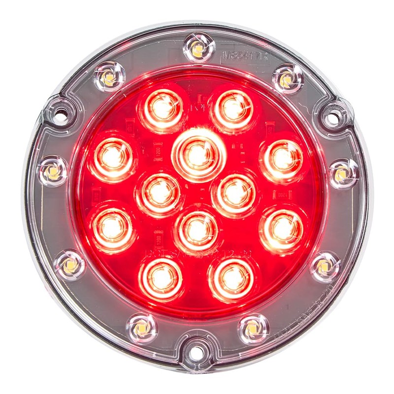 Maxxima M85417R Red LED Ultra Thin Round Hybrid Lightning Stop