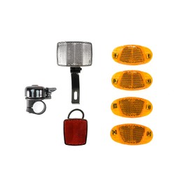 Bicycle Reflectors Set Front Rear Reflector Cat's Eye Spotlight Bell