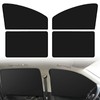 NGHEY 4 PCS Opaque Car Window Sunshade, Black Glue/Silver Titanium
