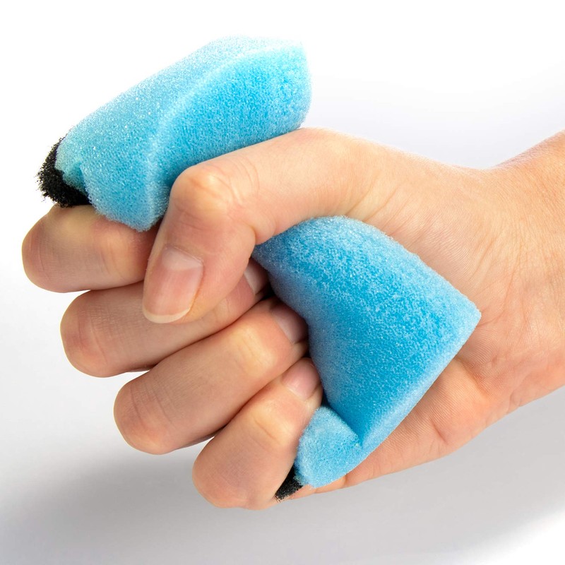 COM-FOUR® Plastic Scourer, Universal Cleaning Sponge with Recessed Grip and