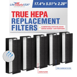 HEPA Filter & Carbon Pre Filter Replacement Compatible with Blueair Sense Blueair Sense+ Air Purifiers by LifeSupplyUSA (5-Pack)