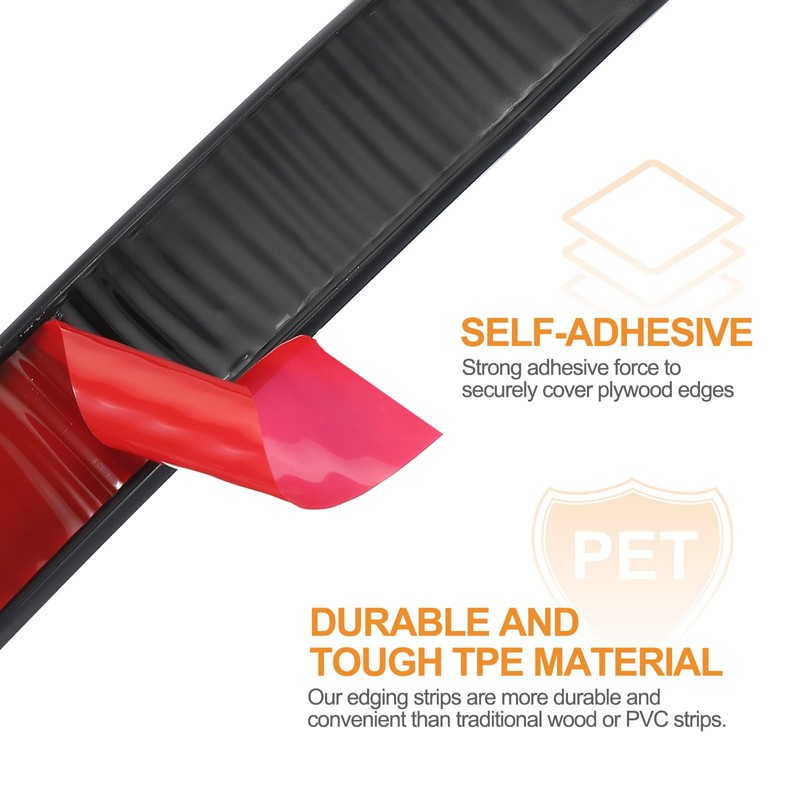 MECCANIXITY TPE U-Shape Edge Banding Self Adhesive Flexible Veneer Edging