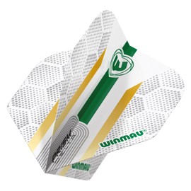 WINMAU Dart Flights - Prism Delta Xenon Extra Thick 100 Micron - 1 Set per pack (3 darts Flights in total) - Professional Darts Accessories - White and Green Dart Flights