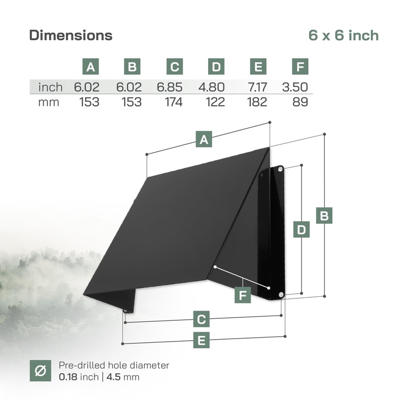 Vent Systems 150 x 150 mm / 6" x 6"