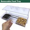GURECOD Window Bird Feeder with Removable Feeding Tray for Backyard