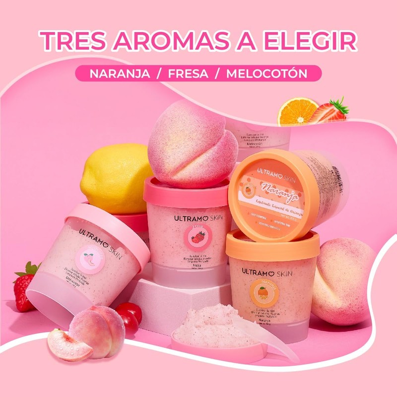 ULTRAMO Exfoliante Corporal, Exfoliante para Cuerpo, Rostro, Manos y Pies