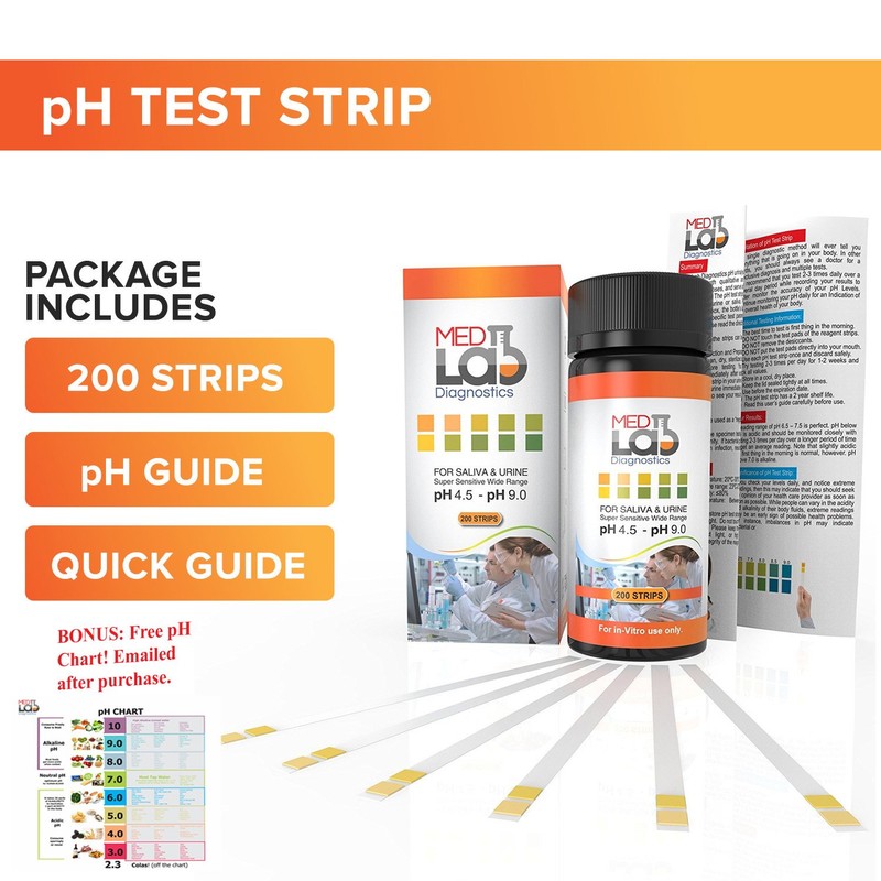 ph Test Strips 4.5 to 9.0 for Urine and Saliva