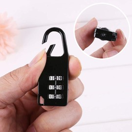 LATRAT 4 Pieces Combination Lock 3 Digit Combination Lock Zinc Alloy Travel Lock Luggage Locks Mini Combination Padlock for Door Luggage