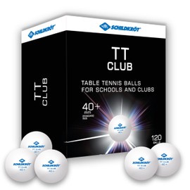 Schildkröt Table Tennis Ball 2-TT Club, Trainingball, Poly 40+, 120 pcs., in big Carton, white