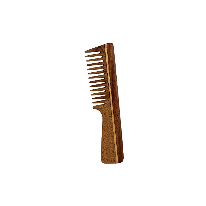 THE Unltd India finest Neem wood Handmade Comb For Detangling