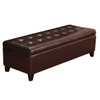 Joveco 51" Rectangle Button Tufted Bonded Leather Storage Ottoman Bench