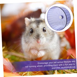 Abaodam Silent Hamster Running Wheel with Dual Bearings Purple Crystal Exercise for Pets Including Guinea Pigs Squirrels and Hedgehogs Noise Pet Sports Equipment