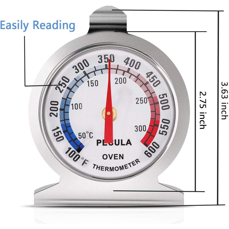 Oven Thermometer 50-300°C/100-600°F, Oven Grill Fry Chef Smoker Thermometer Instant