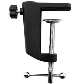 Ruiwaer Black C-Clamp Cantilever Bracket Clamp Holder Desk Lamp Clip Fittings Base Hose DIY Swing Arm Lighting Accessory Metal Clamp