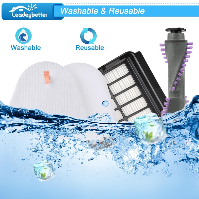Leadaybetter Brush Roll Belt Filter Replacement for Shark Navigator Lift