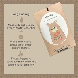 LIFFLY 14 Packs Vanilla Scented Sachets for Drawers and Closets