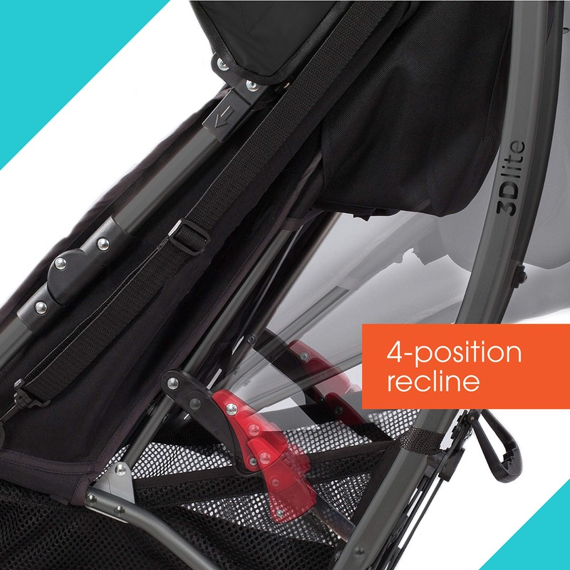 Summer Infant Ingenuity 3Dlite Convenience Stroller,Jet Black–Lightweight Stroller with Aluminum