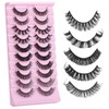 Eyelashes Russian Strip Lashes Natural Fluffy Wispy D Curly Effect